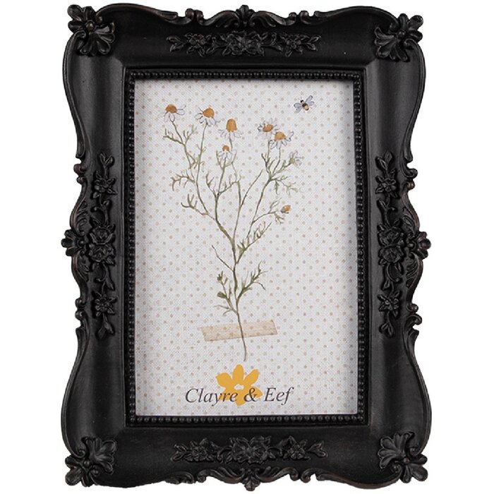 Clayre & Eef 2F1152 Cornice nera 15x2x20 cm / 10x15 cm