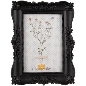 Clayre & Eef 2F1152 Cornice nera 15x2x20 cm / 10x15 cm