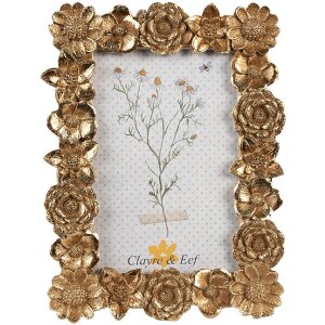 Clayre & Eef 2F1155 Portafoto color oro 16x2x20 cm...