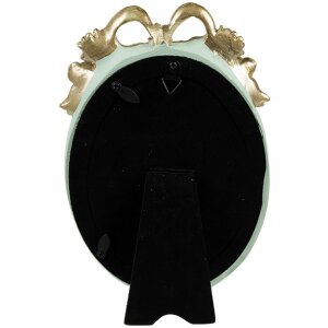 Clayre & Eef 2F1157 Cornice ovale verde color oro 10x15 cm