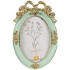 Clayre & Eef 2F1157 Cornice ovale verde color oro 10x15 cm