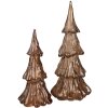 Clayre & Eef 6PR4363 Albero Decorazione Natale LED Marrone Color Oro Ø 14x33 cm