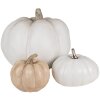 Clayre & Eef 6PR4370 Zucca decorativa in poliresina bianca Ø 17x13 cm