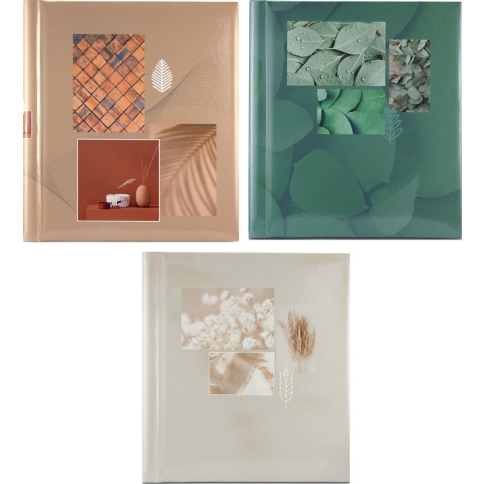 Hama album autoadesivo Singo II 28x31cm 20 pagine bianche beige terracotta verde