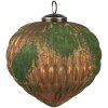 Clayre & Eef 6GL4509 Set di 4 gingilli natalizi verde oro 27x26x13 cm Ø 15x15 cm