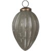Clayre & Eef 6GL4517 Guaina per albero di Natale in vetro grigio Ø 7x11 cm