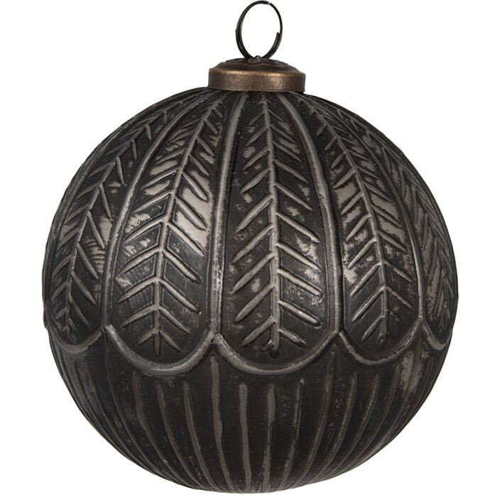 Clayre & Eef 6GL4676 Albero di Natale in plastica nera Ø 12x12 cm