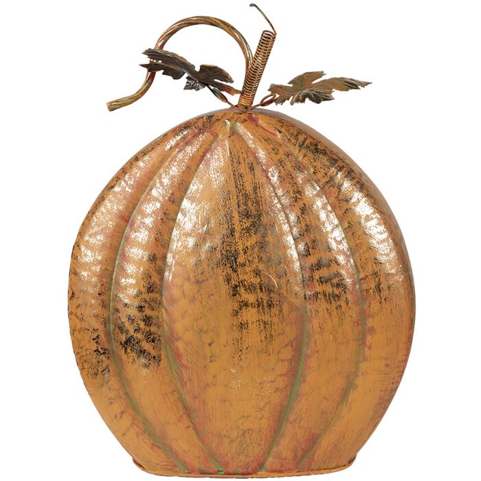 Clayre & Eef 6Y5622 Decorazione Zucca Arancione Ferro 34x15x42 cm