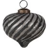 Clayre & Eef 6GL4681 Guaina per albero di Natale nero grigio Ø 10x9 cm