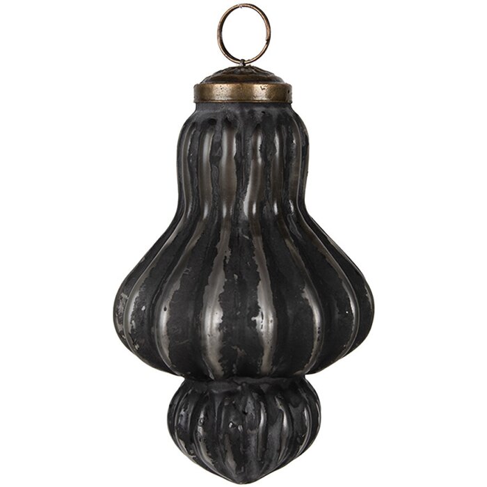 Clayre & Eef 6GL4684 Bomboniere per albero di Natale Ø 7x12 cm Nero