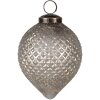 Clayre & Eef 6GL4694 Guaina per albero di Natale Grigio Oro Ø 8x10 cm Vetro