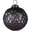 Clayre & Eef 6GL4696 Guaina per albero di Natale in vetro grigio Ø 10x10 cm