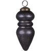 Clayre & Eef 6GL4697 Guaina natalizia in vetro nero Ø 5x11 cm