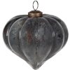 Clayre & Eef 6GL4701 Guaina per albero di Natale in vetro grigio Ø 12x12 cm