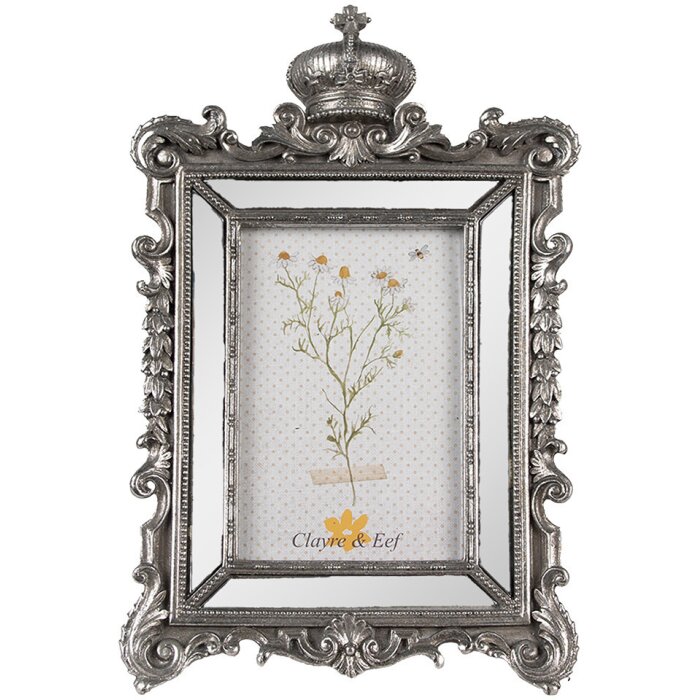 Clayre & Eef 2F1109 Cornice per foto color argento 18x3x30 cm 10x15 cm