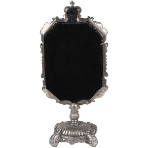 Clayre & Eef 62S299 Specchio da tavolo color argento 15x10x31 cm Stile barocco