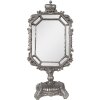 Clayre & Eef 62S299 Specchio da tavolo color argento 15x10x31 cm Stile barocco