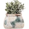 Clayre & Eef 6TE0536M Vaso da fiori Beige Verde 20x14x13 cm Stile Country