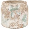 Clayre & Eef 6TE0539S Vaso da fiori Terracotta Beige Verde Ø 11x9 cm