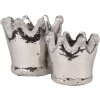 Clayre & Eef 6TE0540M Vaso da fiori in terracotta argento Ø 15x14 cm