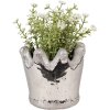 Clayre & Eef 6TE0540S Fioriera argento Ø 12x10 cm stile country