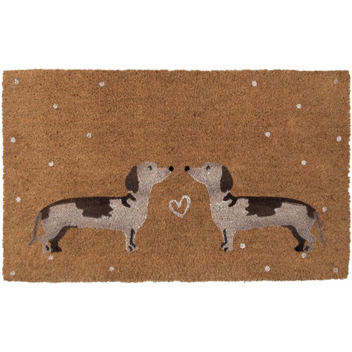 Clayre & Eef DHLMC Stuoia per porta stile country marrone beige 75x45x1 cm
