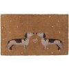 Clayre & Eef DHLMC Stuoia per porta stile country marrone beige 75x45x1 cm