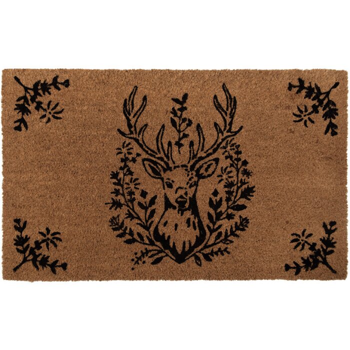 Clayre & Eef GTWMC Stuoia per porta in stile country 75x45x1 cm Marrone Nero