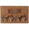 Clayre & Eef LFJMC Tappeto per porta Marrone Beige 75x45x1 cm