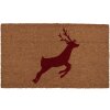 Clayre & Eef TXMC Stuoia per porta Design renna 75x45x1 cm Marrone