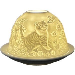 Clayre & Eef 6CE1808 Portacandele motivo gatto...