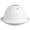 Clayre & Eef 6CE1817 Portacandele Ø 12x8 cm Albero Bianco