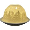 Clayre & Eef 6CE1817 Portacandele Ø 12x8 cm Albero Bianco