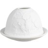 Clayre & Eef 6CE1818 Portacandele Cervo Ø 12x8 cm Bianco