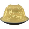 Clayre & Eef 6CE1822 Portacandele Buon Natale Ø 12x8 cm Bianco