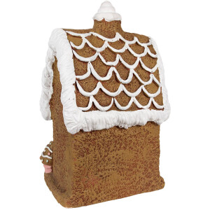 Clayre & Eef 6MG0054 Decorazione casa di pan di zenzero con LED 22x18x39 cm