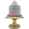 Clayre & Eef 6PR4221 Decorazione Torta Rosa Blu Ø 15x22 cm