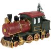 Clayre & Eef 6PR4335 Decorazione locomotiva 11x5x7 cm verde rosso oro