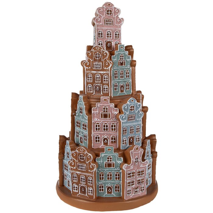 Clayre & Eef 6PR4350 Casetta decorativa con LED Ø 18x33 cm 3xAAA