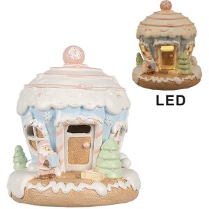 Clayre & Eef 6PR4354 Casetta decorativa con LED...