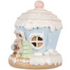 Clayre & Eef 6PR4354 Casetta decorativa con LED Ø12x14 cm 3xAAA