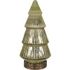 Clayre & Eef 6GL4569GR Albero di Natale con LED Verde Ø 7x16 cm