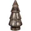 Clayre & Eef 6GL4603 Albero di Natale con LED Ø 8x16 cm Marrone