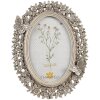 Clayre & Eef 2F1114 Portafoto ovale color argento 16x2x21 cm 10x15 cm