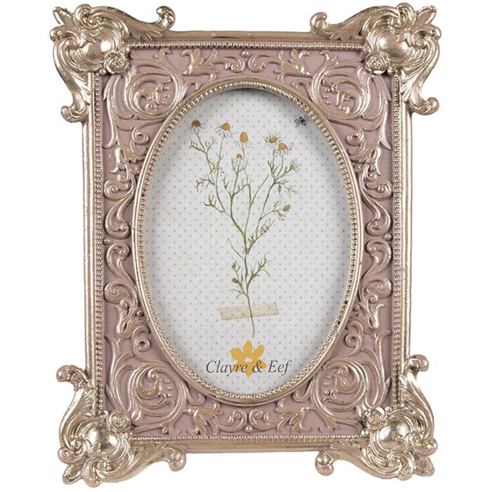 Clayre & Eef 2F1115 Portafoto color argento rosa 17x3x21 cm 10x15 cm