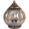 Clayre & Eef 6GL4585 Lanterna LED decorativa Ø 15x19 cm Vetro color rame