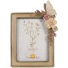 Clayre & Eef 2F1125 Portafoto 15x3x23 cm 10x15 cm Beige Fiori Farfalla