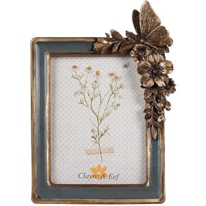 Clayre & Eef 2F1126 Portafoto 18x3x26 cm 13x18 cm Blu...