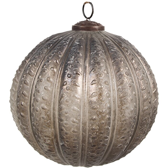 Clayre & Eef 6GL4534L Bomboniere per albero di Natale Ø 20x20 cm Argento Vintage