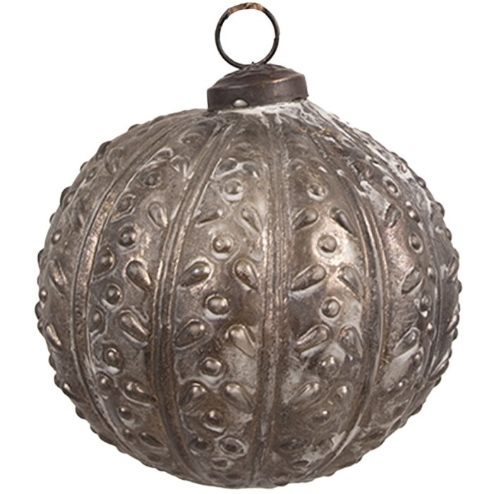 Clayre & Eef 6GL4534XS Bomboniere per albero di Natale Ø 8x8 cm argento